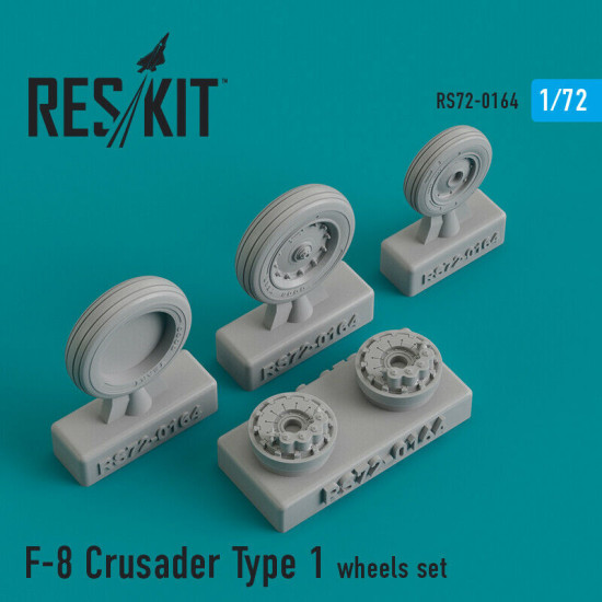 Reskit RS72-0164 - 1/72 - Resin wheels set for F-8 Crusader Type 1 Resin Detail