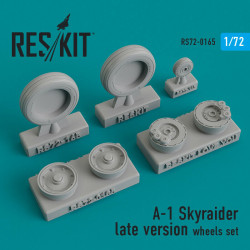 Reskit RS72-0165 - 1/72 â€“ Resin wheels A-1 Skyraider late version Resin Detail