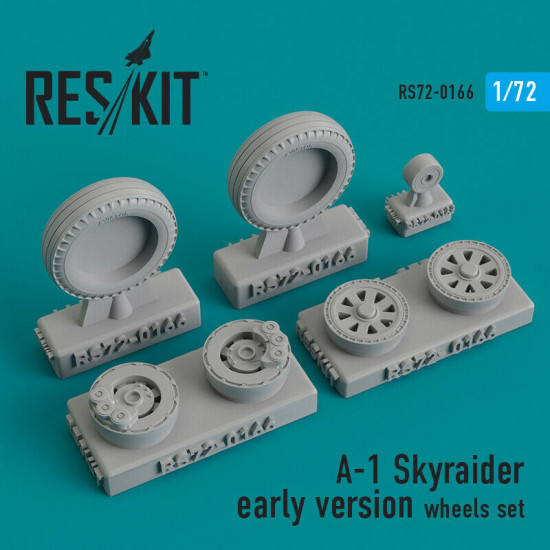 Reskit RS72-0166 - 1/72 - Resin wheels A-1 Skyraider early version Resin Detail