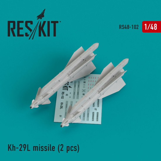 Reskit RS48-0102 - 1/48 - Kh-29L (AS-14A Kedge) missile (2 pcs), Resin Detail