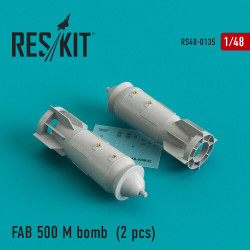 Reskit RS48-0135 - 1/48 - FAB 500 M bomb (2 pcs) model, Resin Detail