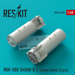 Reskit RS48-0139 - 1/48 RBK-500-375 AO-10 Cluster bomb (2 pcs), Resin Detail