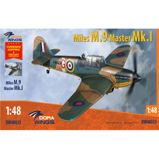 Dora Wings 48033 - 1/48 - Miles M.9 Master Mk.I. Scale military aircraft 150 pcs