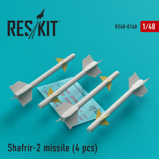 Reskit RS48-0148 - 1/48 Shafrir-2 missile (4 pcs) Resin Detail kit scale