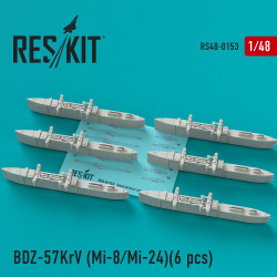 Reskit RS48-0153 - 1/48 BD3-57KrV Racks (6 pcs) (Mi-8/Mi-24) Resin Detail kit