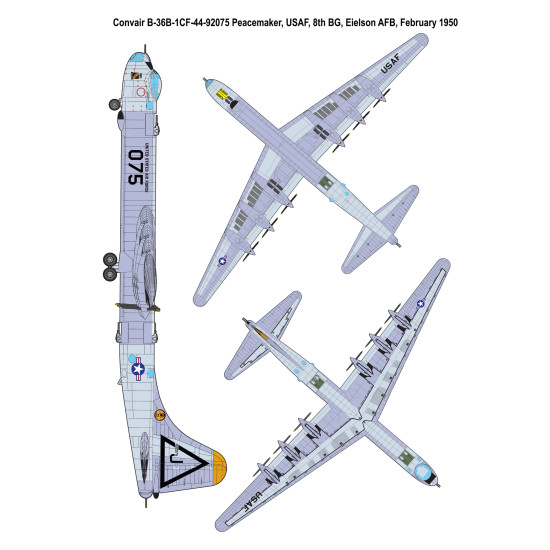 Roden 347 - 1/144 - Convair B-36B Peacemaker (Early) . Scale model aircraft