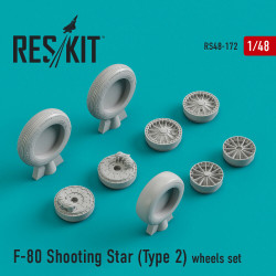 Reskit RS48-0172 - 1/48 F-80 Shooting Star (Type 2) wheels set scale model kit