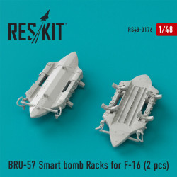 Reskit RS48-0176 - 1/48 BRU-57 Smart bomb Racks for F-16 (2 pcs) scale kit
