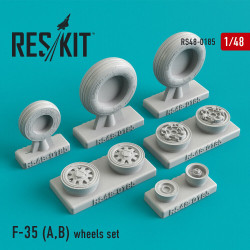 Reskit RS48-0185 - 1/48 F-35 (A,B) wheels set scale kit model detail