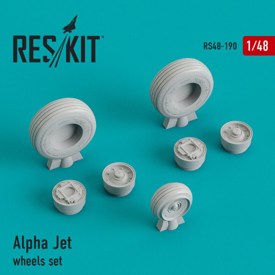 Reskit RS48-0190 - 1/48 Alpha Jet wheels set, scale model detail kit