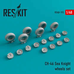 Reskit RS48-0193 - 1/48 CH-46 Sea Knight wheels set, scale Resin Detail kit