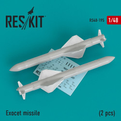 Reskit RS48-0195 - 1/48 Exocet missile (2 PCS) (Super Etendart, Mirage 2000)