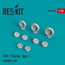 Reskit RS48-0198 - 1/48 F4D-1 Skyray Type 1 wheels set, scale Resin Detail kit