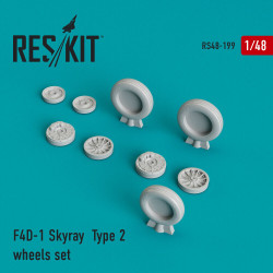 Reskit RS48-0199 - 1/48 F4D-1 Skyray Type 2 wheels set, scale Resin Detail kit
