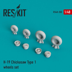 Reskit RS48-0200 - 1/48 H-19 Chickasaw Type 1 wheels set, scale Resin Detail kit