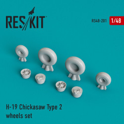 Reskit RS48-0201 - 1/48 H-19 Chickasaw Type 2 wheels set, scale Resin Detail kit