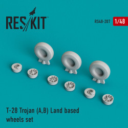 Reskit RS48-0207 - 1/48 T-28 Trojan (A,B) Land based wheels set scale resin kit