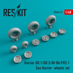 Reskit RS48-0211 - 1/48 Harrier GR.1/GR.3/AV-8A/FRS.1/Sea Harrier wheels set