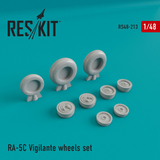 Reskit RS48-0213 - 1/48 RA-5 Vigilante wheels set scale Resin Detail kit