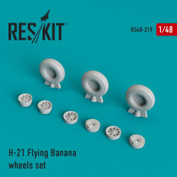 Reskit RS48-0219 - 1/48 H-21 Flying Banana wheels set, model scale Resin Detail