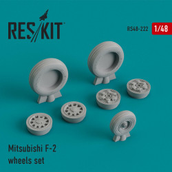 Reskit RS48-0222 - 1/48 Mitsubishi F-2 wheels set, scale Resin Detail kit