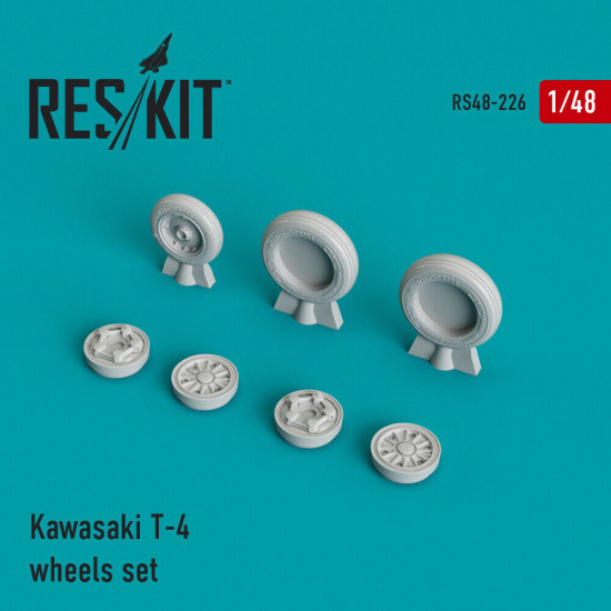 Reskit RS48-0226 - 1/48 Kawasaki T-4 wheels set, scale Resin Detail kit