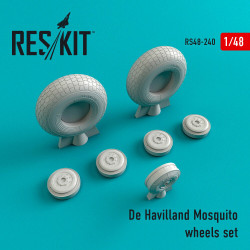 Reskit RS48-0240 - 1/48 De Havilland Mosquito wheels set, scale Resin Detail