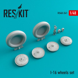 Reskit RS48-0241 - 1/48 I-16 wheels set, scale model Resin Detail kit