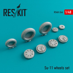 Reskit RS48-0246 - 1/48 Su-11 wheels set, scale model Resin Detail kit