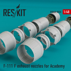 Reskit RSU48-0026 - 1/48 F-111 (F) exhaust nozzles for Academy KIT Resin Detail
