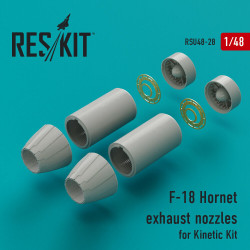 Reskit RSU48-0028 - 1/48 F-18 Hornet exhaust nozzles for Kinetic Kit Detail