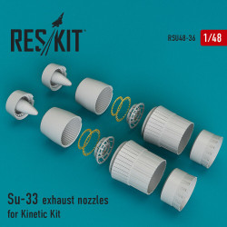 Reskit RSU48-0036 - 1/48 Su-33 exhaust nozzles for Kinetic Kit Resin Detail