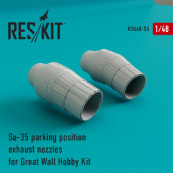 Reskit RSU48-0055 - 1/48 Su-35 parking position exhaust nozzles Great Wall Hobby