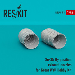 Reskit RSU48-0056 - 1/48 Su-35 fly position exhaust nozzles for Great Wall Hobby