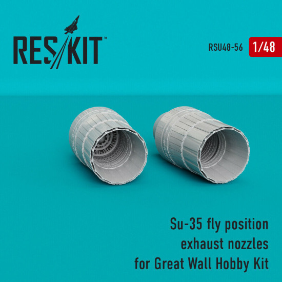 Reskit RSU48-0056 - 1/48 Su-35 fly position exhaust nozzles for Great Wall Hobby