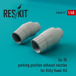 Reskit RSU48-0057 - 1/48 Su-35 parking position exhaust nozzles for Kitty Hawk