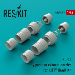 Reskit RSU48-0058 - 1/48 Su-35 fly position exhaust nozzles for Kitty Hawk Kit