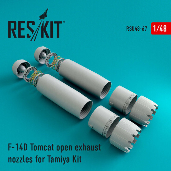 Reskit RSU48-0067 - 1/48 F-14D Tomcat open exhaust nozzles for Tamiya Kit scale