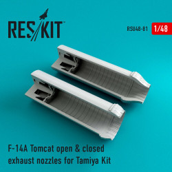 Reskit RSU48-0081 - 1/48 F-14A Tomcat open & closed exhaust nozzles for Tamiya