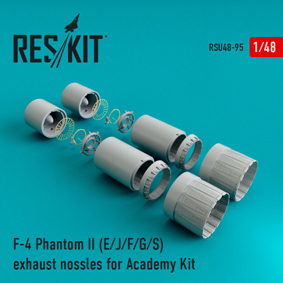 Reskit RSU48-0095 - 1/48 F-4 Phantom II (E/J/F/G/S) exhaust nossles for Academy