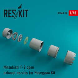 Reskit RSU48-0099 - 1/48 Mitsubishi F-2 open exhaust nozzles for Hasegawa Kit