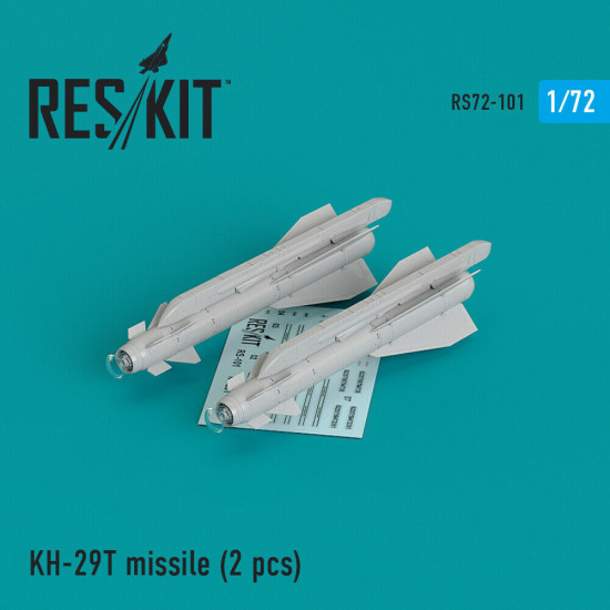 Reskit RS72-0101 - 1/72 Kh-29T (AS-14B 'Kedge) missile (2 pcs) scale detail kit