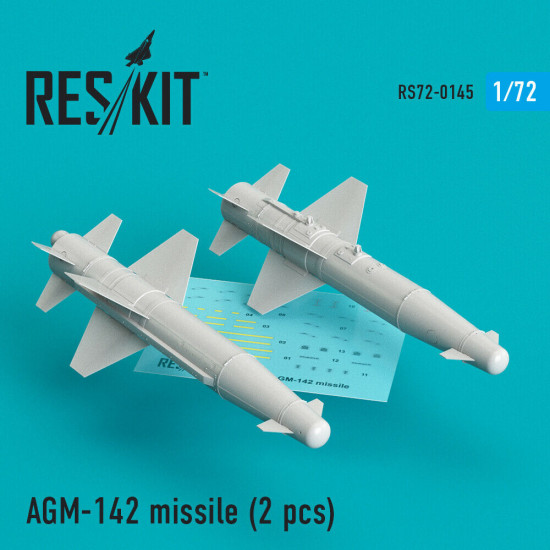 Reskit RS72-0145 - 1/72 AGM-142 missile (2 pcs) (F-4, F-15, F-16, F-111), scale