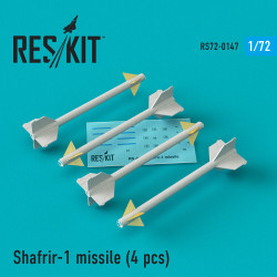 Reskit RS72-0147 - 1/72 Shafrir-1 missile 4 pcs Mirage 3C,Mirage 3CJ,Vautour II