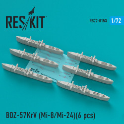 Reskit RS72-0153 - 1/72 BD3-57KrV Racks (6 pcs) (Mi-8/Mi-24) scale resin kit