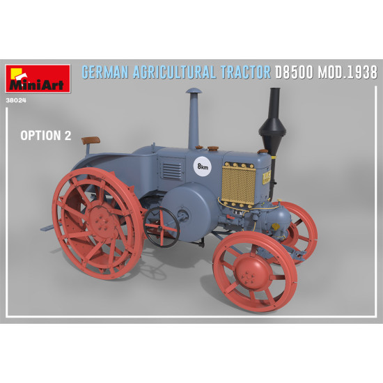 Miniart 38024 - 1/35 - GERMAN AGRICULTURAL TRACTOR D8500 MOD. 1938 year. 97 mm