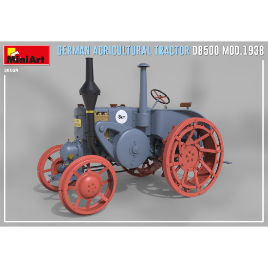 Miniart 38024 - 1/35 - GERMAN AGRICULTURAL TRACTOR D8500 MOD. 1938 year. 97 mm