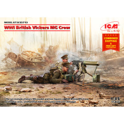 ICM 35713 - 1/35 - WWI British Vickers MG Crew (Vickers MG and 2 figures)