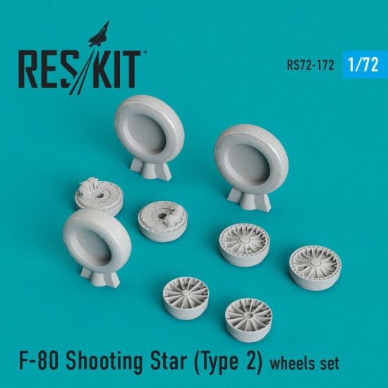 Reskit RS72-0172 - 1/72 F-80 Shooting Star (Type 2) wheels set, scale resin kit