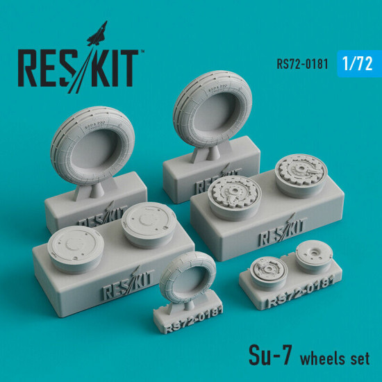 Reskit RS72-0181 - 1/72 Su-7 wheels set, scale model Resin Detail kit